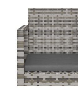 vidaXL Set Divani da Esterno - Polyrattan Grigio - 4 pz