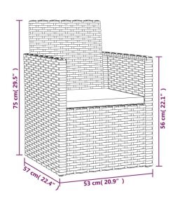 vidaXL Set Divani da Esterno - Polyrattan Grigio - 4 pz