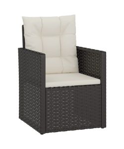 vidaXL Set Salotto da Esterno - Polyrattan Nero - 4 pz