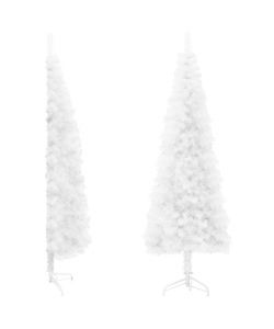 Albero Natale Artificiale Sottile a Met Supporto Bianco 180 cm
