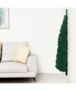 Albero Natale Artificiale Sottile a Met Supporto Verde 150 cm