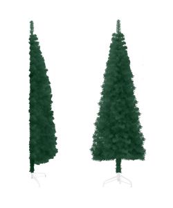 Albero Natale Artificiale Sottile a Met Supporto Verde 150 cm