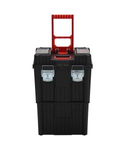  Trolley Porta Attrezzi Nero e Rosso in Polipropilene