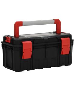  Cassetta degli Attrezzi Nera e Rossa 55x28x26,5 cm