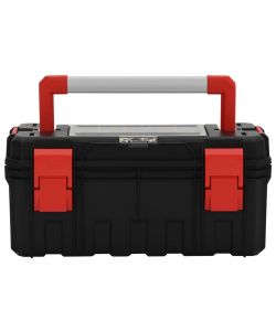  Cassetta degli Attrezzi Nera e Rossa 55x28x26,5 cm