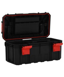  Cassetta degli Attrezzi Nera e Rossa 55x28x26,5 cm