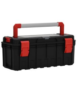  Cassetta degli Attrezzi Nera e Rossa 65x28x31,5 cm