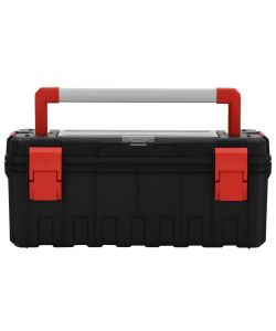  Cassetta degli Attrezzi Nera e Rossa 65x28x31,5 cm