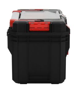  Cassetta degli Attrezzi Nera e Rossa 65x28x31,5 cm