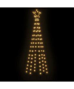 Albero di Natale con Puntale Bianco Caldo 108 LED 180 cm