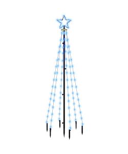 Albero di Natale con Puntale Blu 108 LED 180 cm