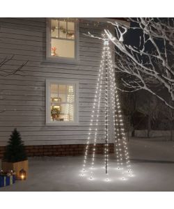 Albero di Natale con Puntale Bianco Freddo 310 LED 300 cm