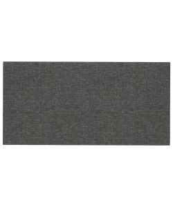 Pannelli Murali 12 pz Grigio Scuro 30x15 cm Tessuto 0,54 mq