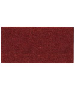 Pannelli Murali 12 pz Rosso Vino 30x15 cm Tessuto 0,54 mq