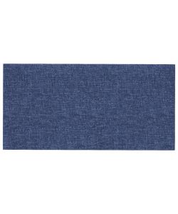 Pannelli Murali 12 pz Blu 30x15 cm Tessuto 0,54 mq