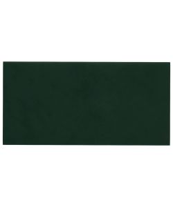 Pannelli Murali 12 pz Verde Scuro 30x15 cm Velluto 0,54 mq