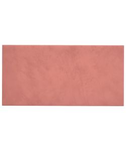Pannelli Murali 12 pz Rosa 30x15 cm in Velluto 0,54 mq