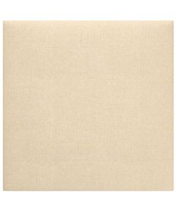 Pannelli Murali 12 pz Crema 30x30 cm in Tessuto 1,08 mq 343788