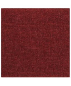 Pannelli Murali 12 pz Rosso Vino 30x30 cm in Tessuto 1,08 mq 343792