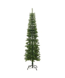 Albero di Natale Artificiale Sottile con Base 210 cm PE