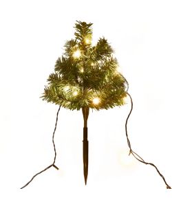 Sentiero Alberi di Natale 6 pz con LED Bianco Caldo 45 cm PVC