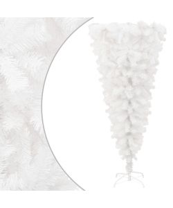 Albero di Natale Artificiale Capovolto con Base Bianco 150 cm