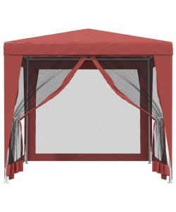 Tenda per Feste con Pareti Laterali in Rete 2,5x2,5 m HDPE