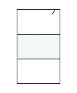 Parete Doccia Walk in 115x195 cm Vetro Semi Smerigliato ESG