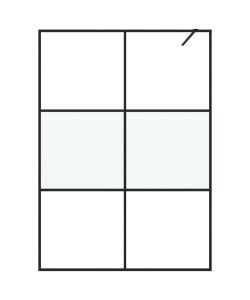 Parete Doccia Walk in 140x195 cm Vetro Semi Smerigliato ESG
