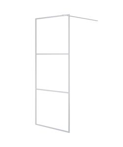 Parete Doccia Walk in Argento 80x195 cm Vetro Trasparente ESG