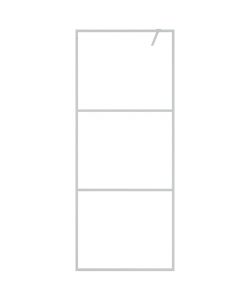 Parete Doccia Walk in Argento 80x195 cm Vetro Trasparente ESG