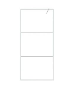 Parete Doccia Walk in Argento 90x195 cm Vetro Trasparente ESG