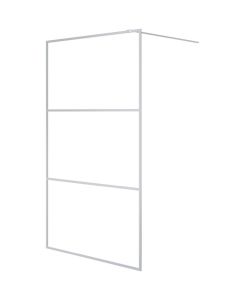 Parete Doccia Walk in Argento 115x195 cm Vetro Trasparente ESG