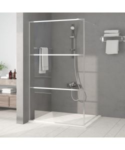 Parete Doccia Walk in Argento 115x195 cm Vetro Trasparente ESG