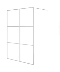 Parete Doccia Walk in Argento 140x195 cm Vetro Trasparente ESG