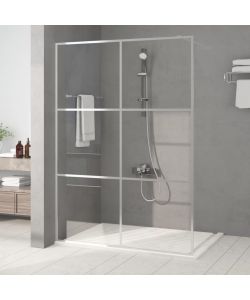 Parete Doccia Walk in Argento 140x195 cm Vetro Trasparente ESG