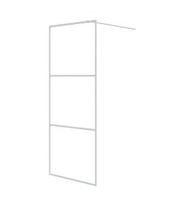 Parete Doccia Walk in Bianca 80x195 cm Vetro Trasparente ESG