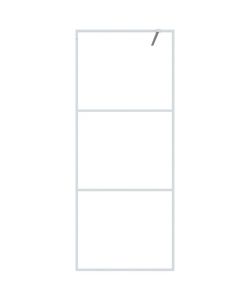 Parete Doccia Walk in Bianca 80x195 cm Vetro Trasparente ESG