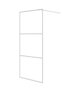 Parete Doccia Walk in Bianca 90x195 cm Vetro Trasparente ESG