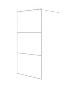 Parete Doccia Walk in Bianca 100x195 cm Vetro Trasparente ESG