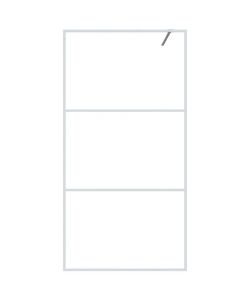 Parete Doccia Walk in Bianca 100x195 cm Vetro Trasparente ESG