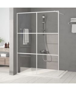 Parete Doccia Walk in Bianca 140x195 cm Vetro Trasparente ESG