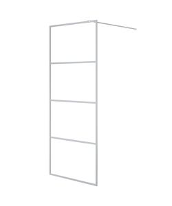 Parete Doccia Walk in Argento 80x195 cm Vetro Trasparente ESG