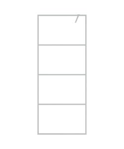 Parete Doccia Walk in Argento 80x195 cm Vetro Trasparente ESG