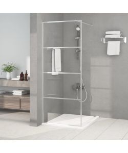 Parete Doccia Walk in Argento 80x195 cm Vetro Trasparente ESG