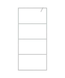 Parete Doccia Walk in Argento 90x195 cm Vetro Trasparente ESG
