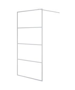Parete Doccia Walk in Argento 100x195 cm Vetro Trasparente ESG