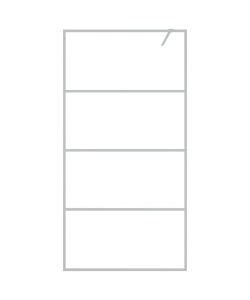 Parete Doccia Walk in Argento 100x195 cm Vetro Trasparente ESG