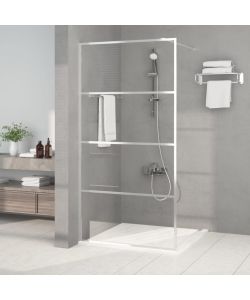 Parete Doccia Walk in Argento 100x195 cm Vetro Trasparente ESG