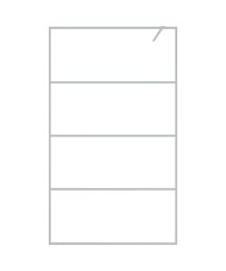 Parete Doccia Walk in Argento 115x195 cm Vetro Trasparente ESG